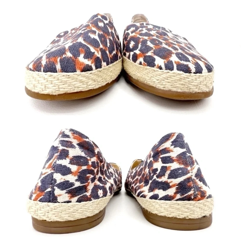 Sole Society Shoes “Xander” Leopard Print Espadrille Flats Women’s Size 7.5 New